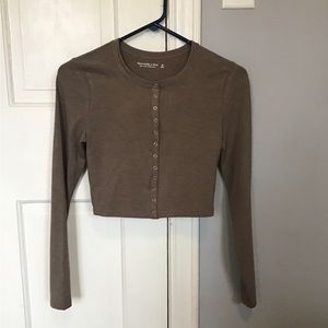 NWT A&F Snap Crop Top